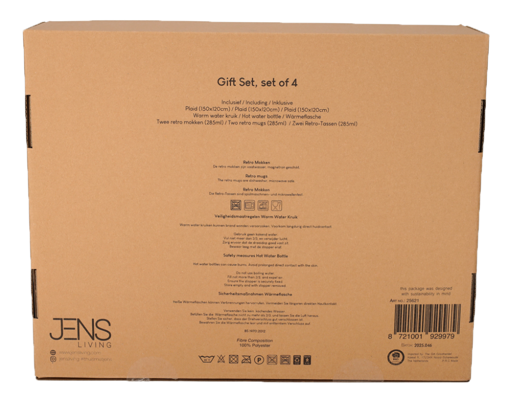 Jens Living Cozy Geschenkset Zwart