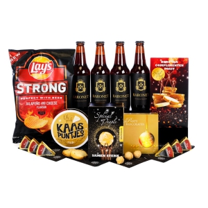 Borrelpakketten aanbod online Unieke borrelpakketten vol met drank, chips en andere versnaperingen