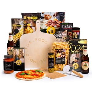 Houten plank kerstpakket met heerlijke hapjes bestellen