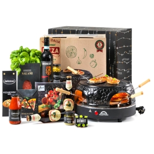 Pizza kerstpakket met heerlijke producten voor een Italiaanse avond